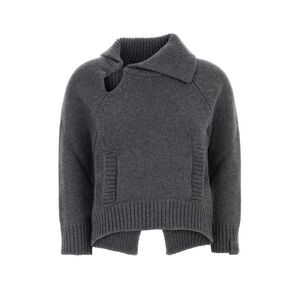 Victoria Beckham Women Grey Wool Sweater